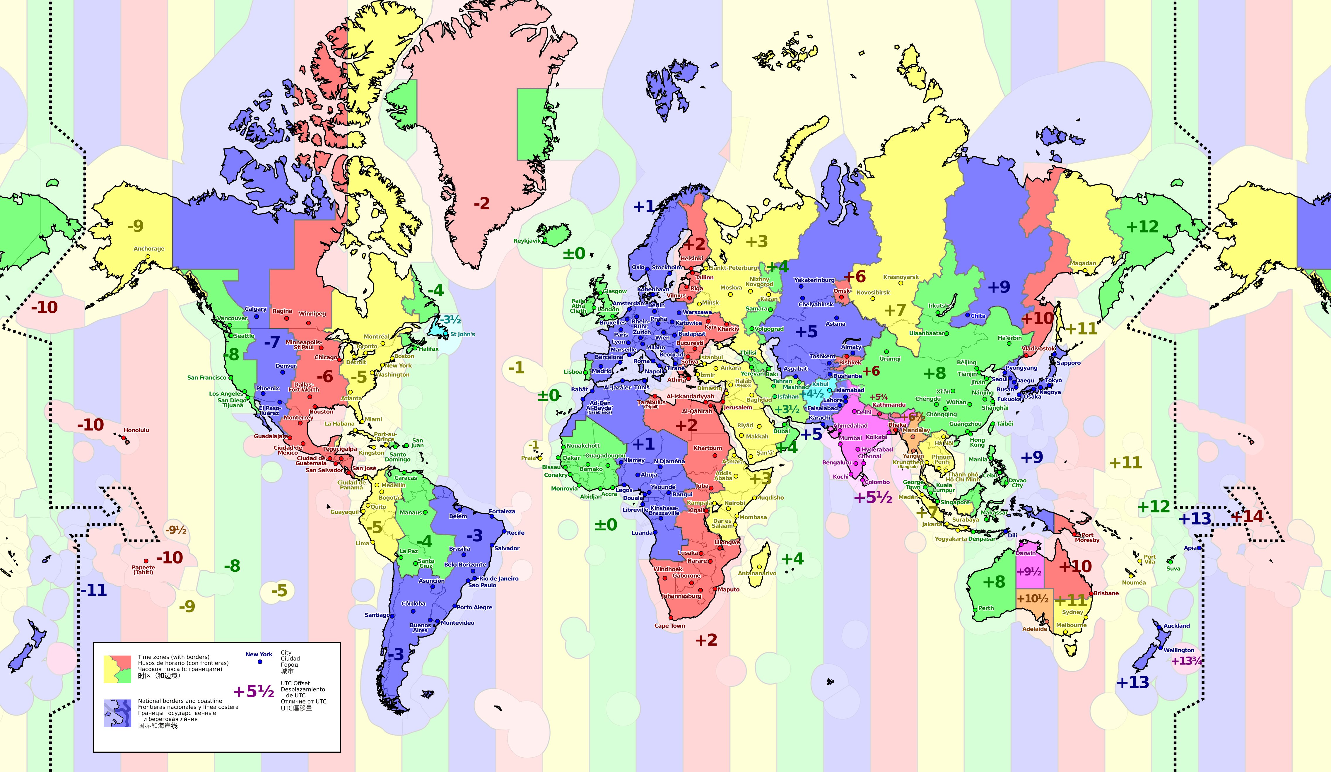 World Populations By Time Zone New Year S Eve 2026 2026 Jan Timezones UTC 